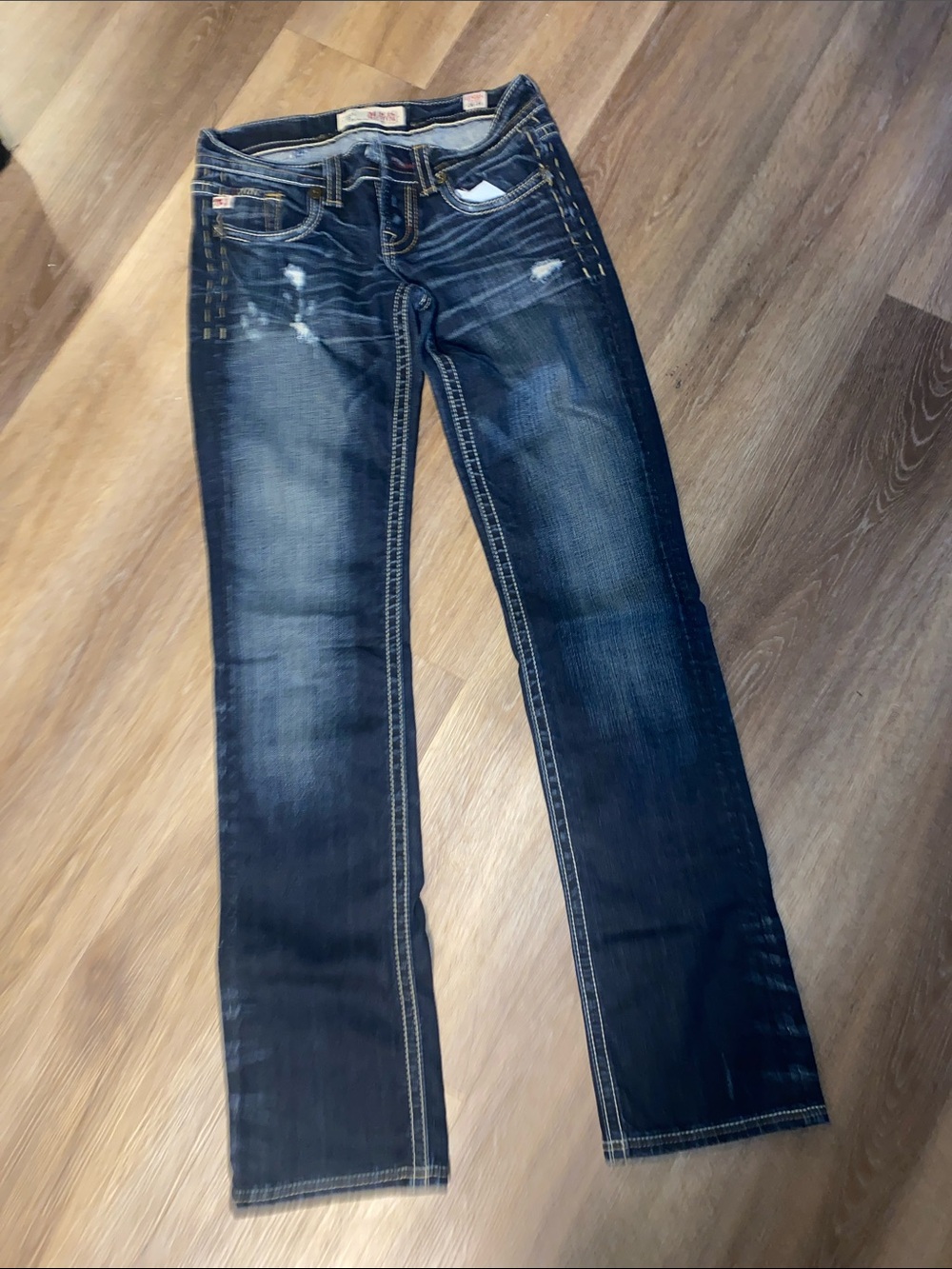 Dark Blue Women's Straight Leg Jeans